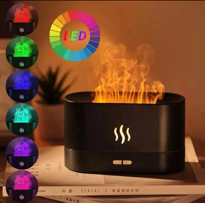 Essential Oil Aroma Diffuser Air Humidifier Ultrasonic Cool Mist Maker Fogger Led Essential Oil Flame Lamp Diffuser